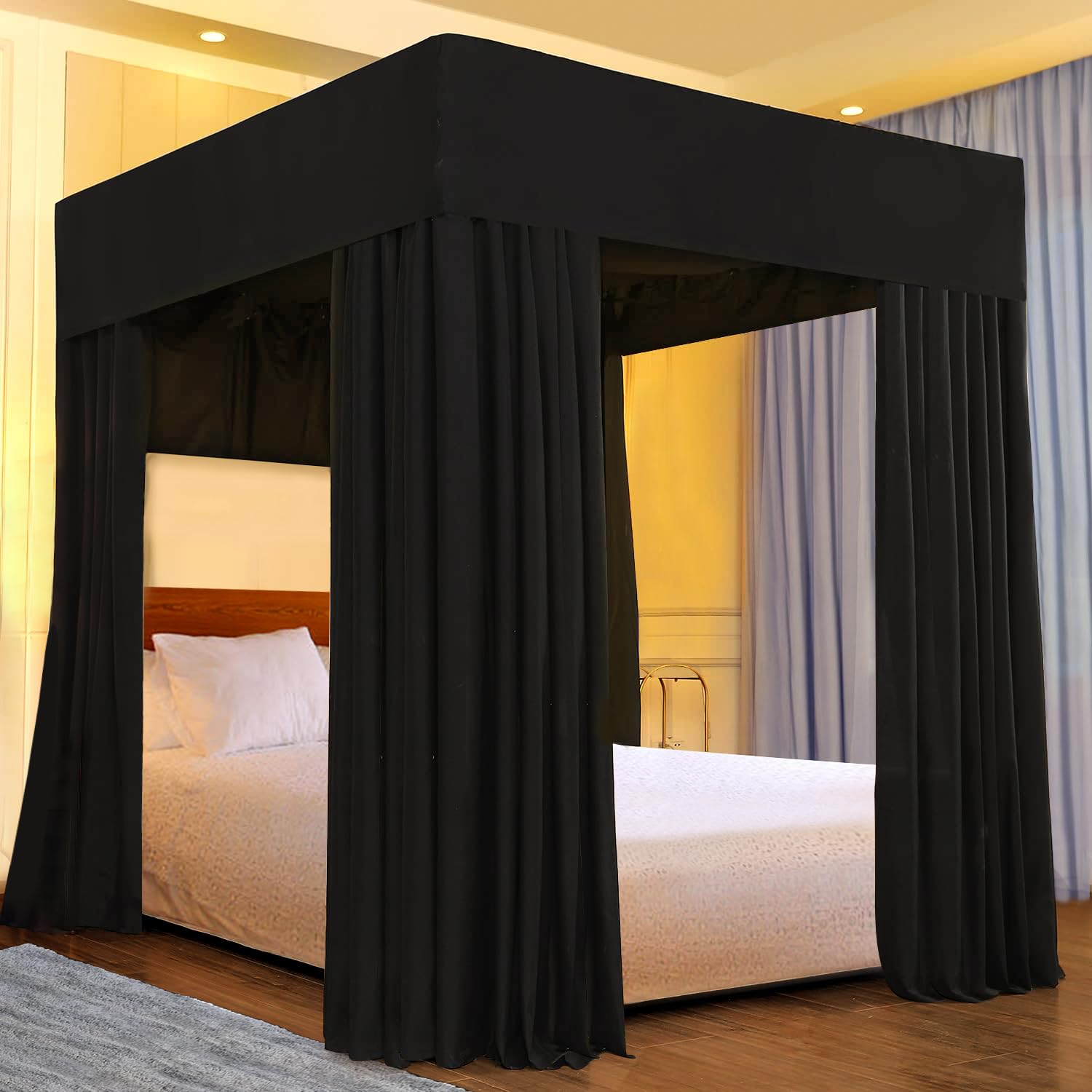 Canopy Bed Curtains King Bed Canopy for Girls, Canopy Curtains and Bed Curtains