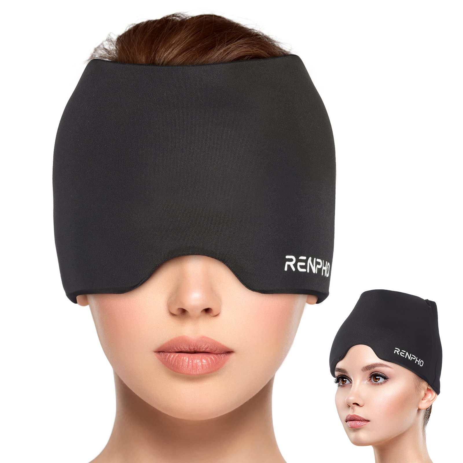 Ice Head Wrap Headache Relief Hat with Hot or Cold Therapy