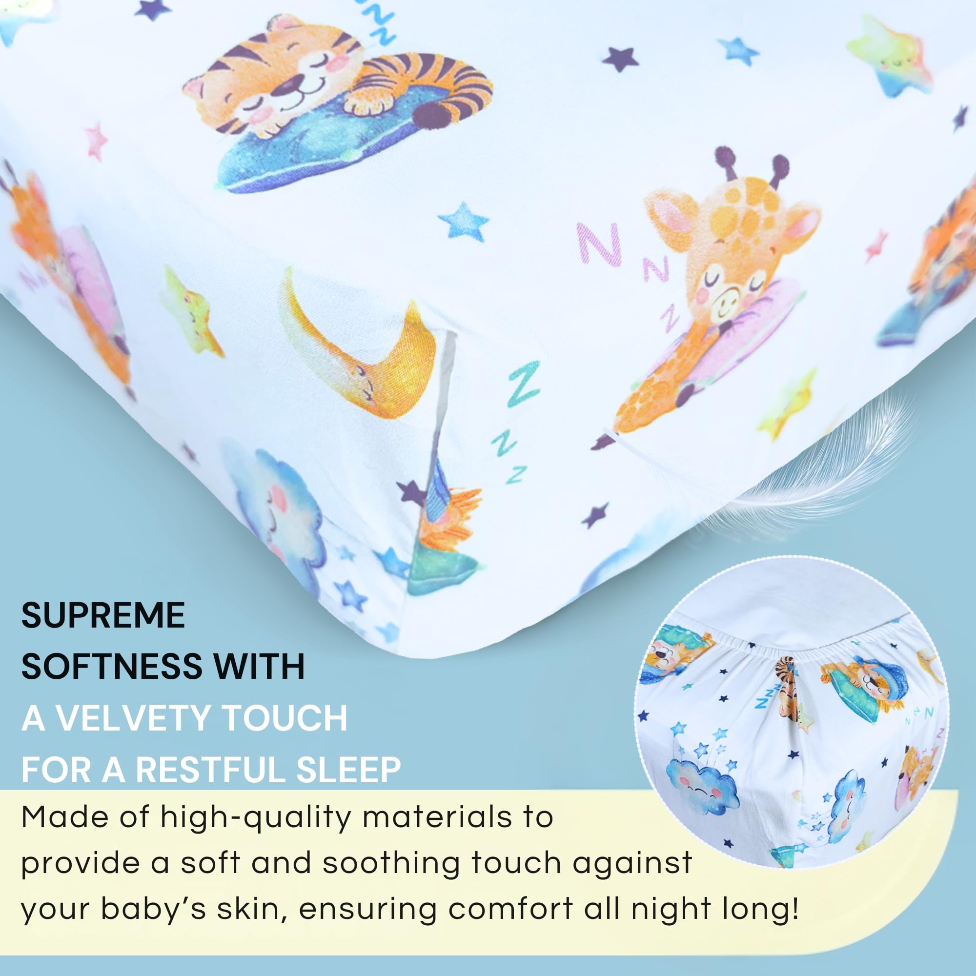 TrenD'Lay 4 Piece Baby Crib Bedding Set for Boys or Girls, Crib Set, Baby Bedding Set, Boy Crib Bedding Set, Crib Set, Juego de cuna para Bebe.