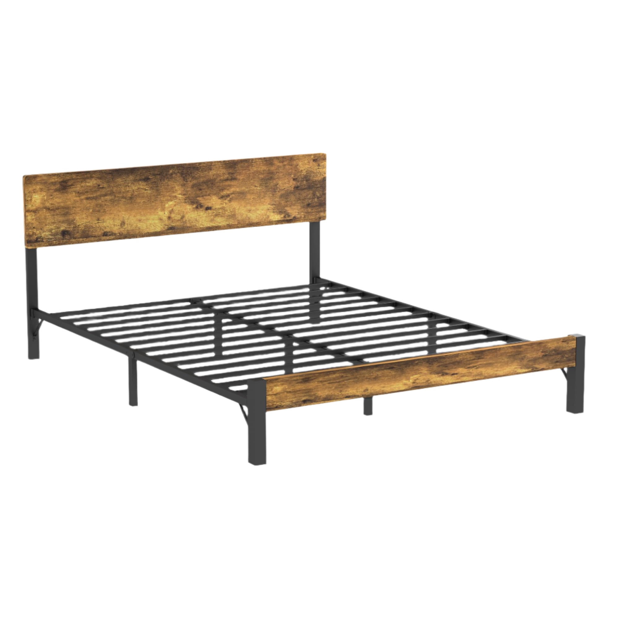 Queen Size Bed Frame with Headboard, Metal Platform Bed Frame