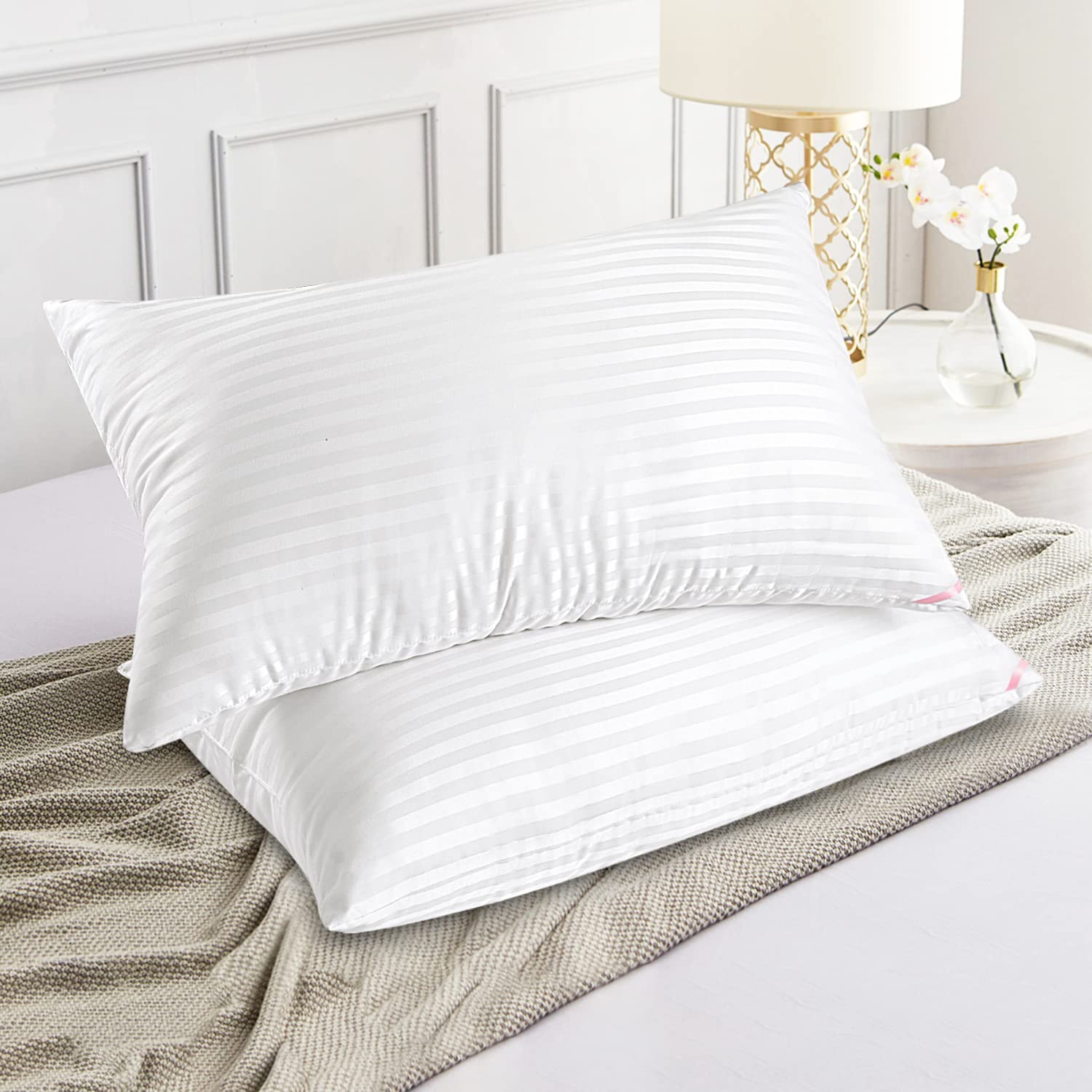 Pillows for Sleeping 4 Pack，Pillows for Side and Back Sleepers,