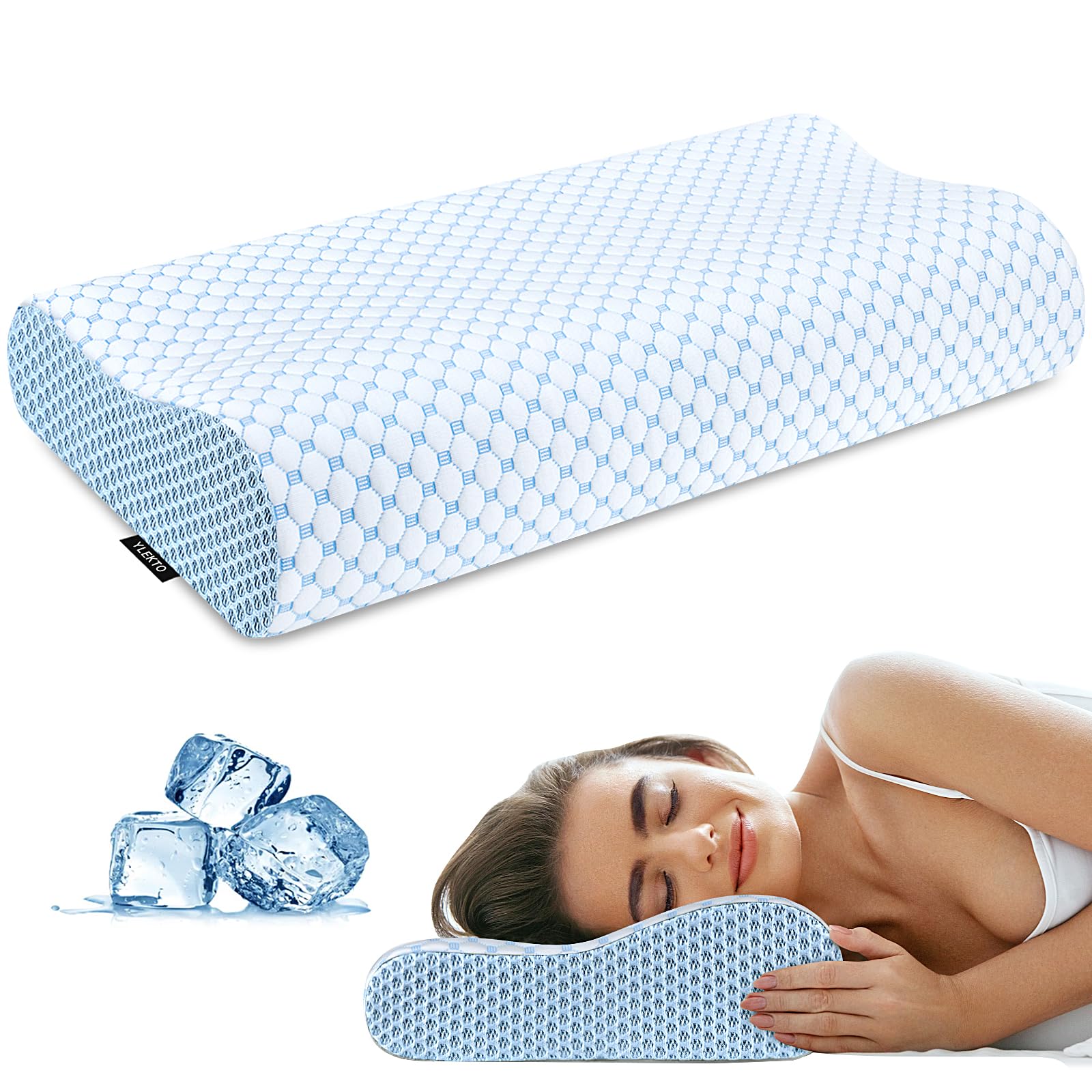 Cervical Pillow for Neck Pain Relief, Contour Memory Foam Pillows for Sleeping