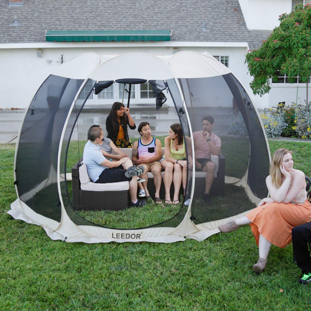 Tent for 6-10 Person, Instant Setup Mesh Net Outdoor Gazebo Sun