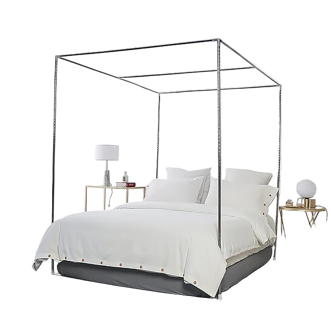 Canopy Bed Frame Stainless Steel Queen Size Bed Canopy Frame & Bed Poles