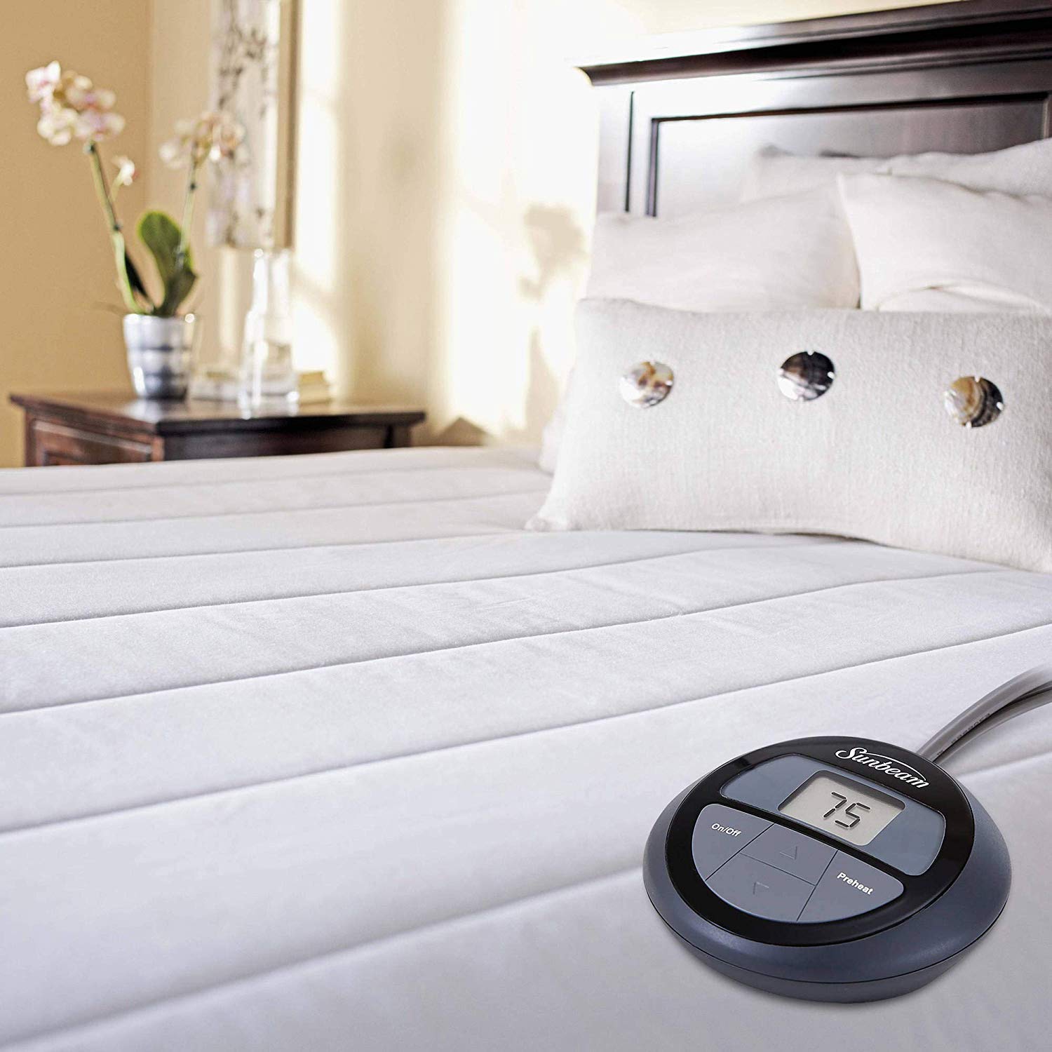 Warming Heated Electric Dual Control Mattress Pad, Size: KING