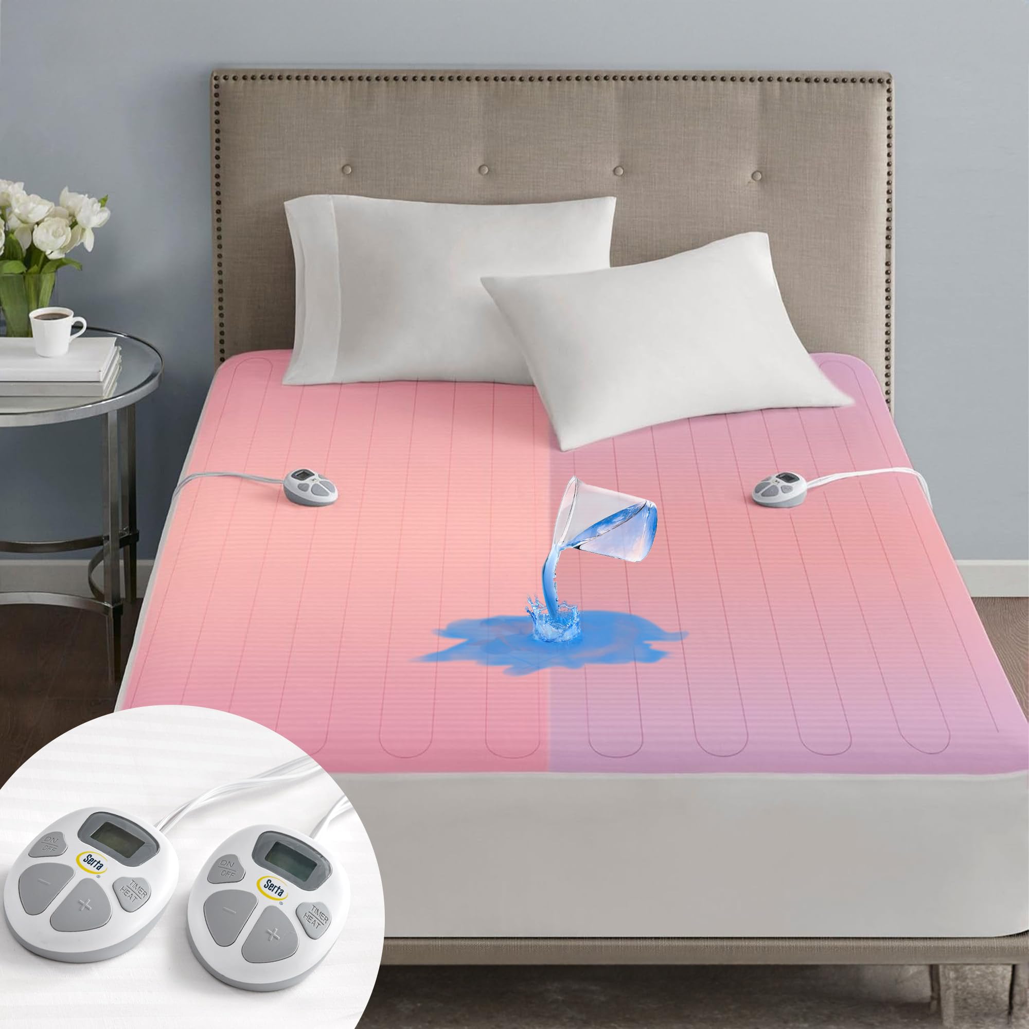 Heated Mattress Pad - Electric Bed Warmer with 10 Heat Settings, Auto Shut Off Timer