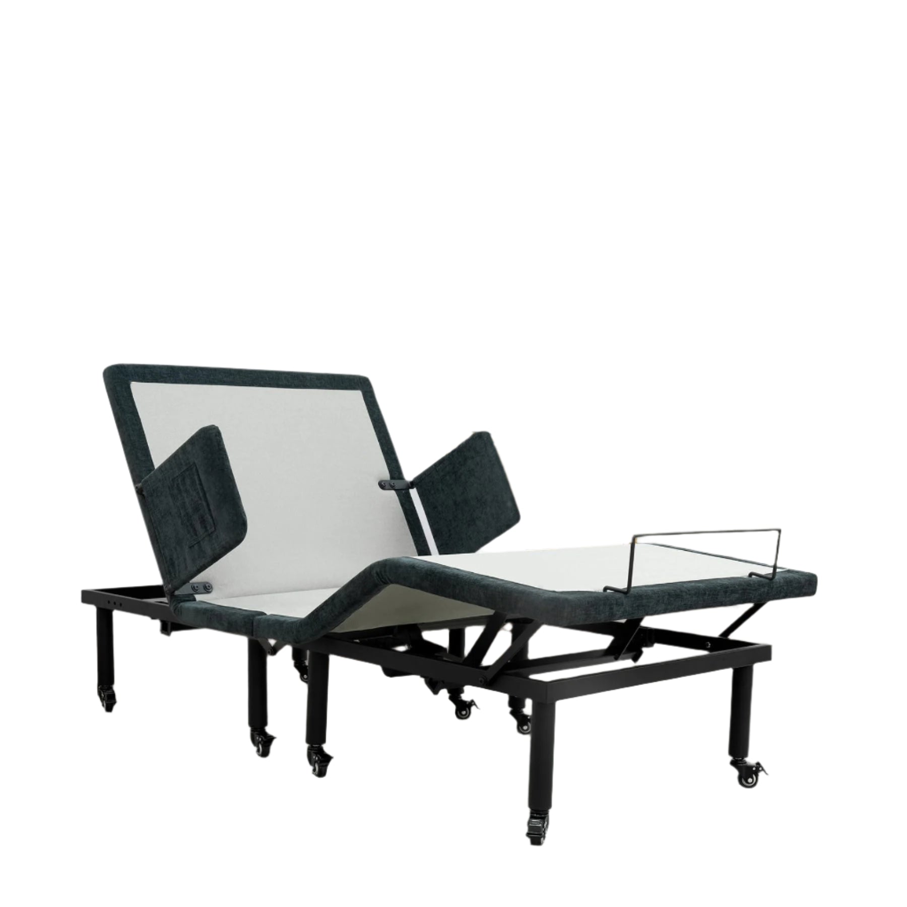 Adjustable Bed Frame with Rails, Electric Bed with Remote Control