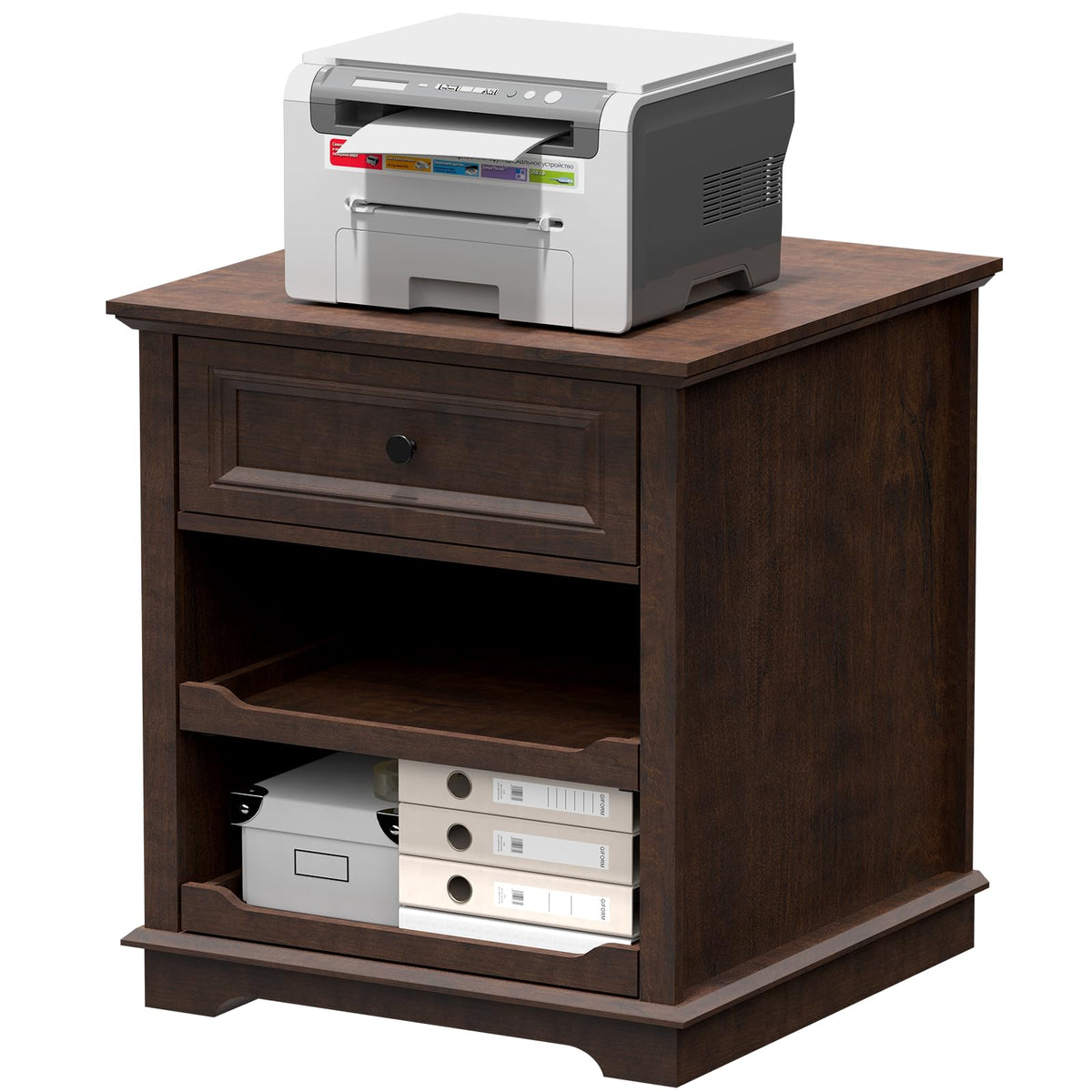 3-Drawer Lateral File Cabinet with Charging Station