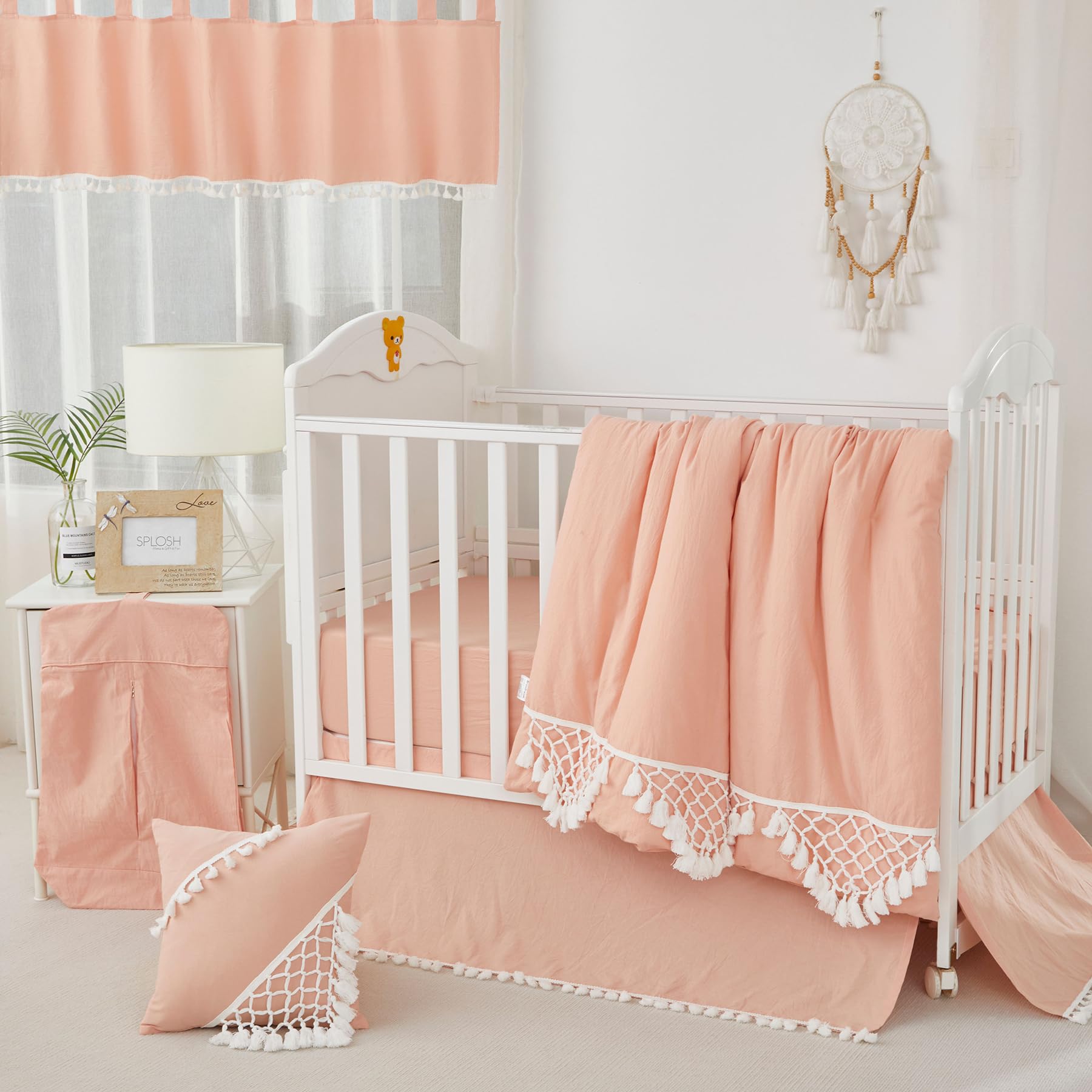 Gender Neutral Boho Bohemian Baby Girl Boy Nursery Crib Bedding Set