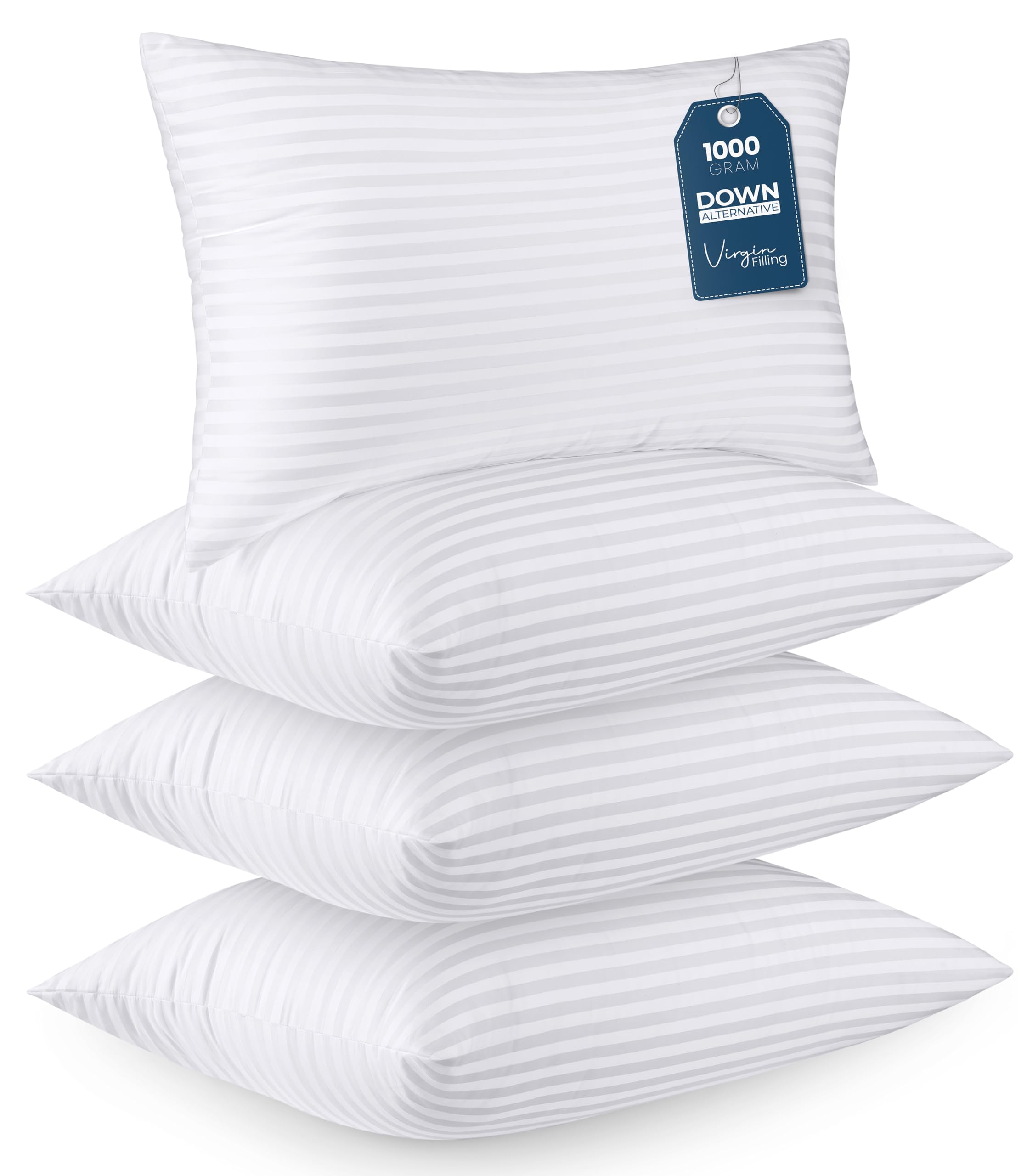 Pillows Queen Size Set of 4 (White),Hotel Pillows, Cooling Pillow for Side