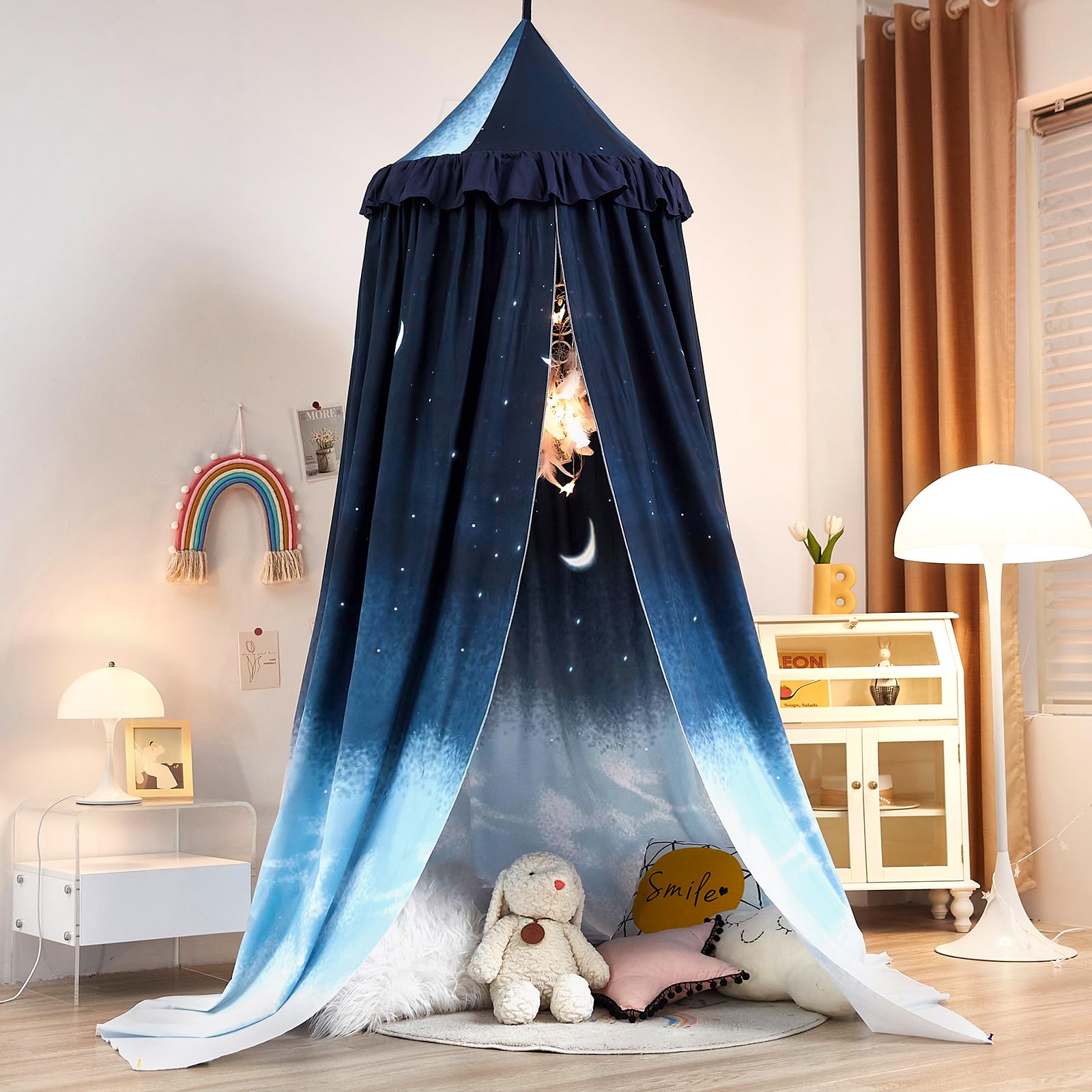 Decor Canopy for Kids Bed, Soft Smooth Playing Tent Canopy Girls Room Decoration