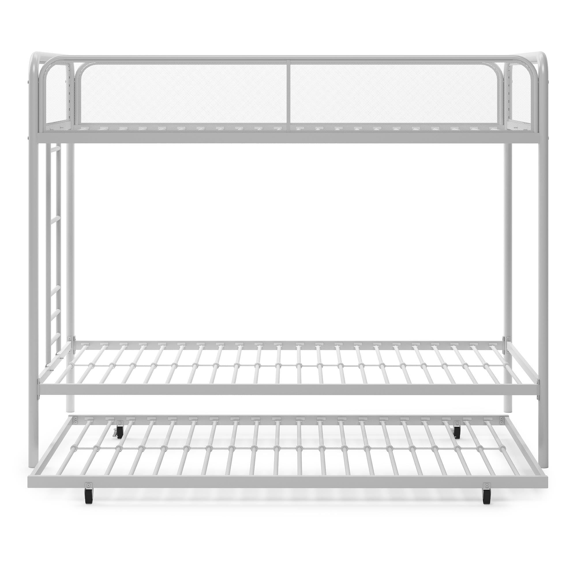 Triple Twin Metal Bunk Bed, Off White
