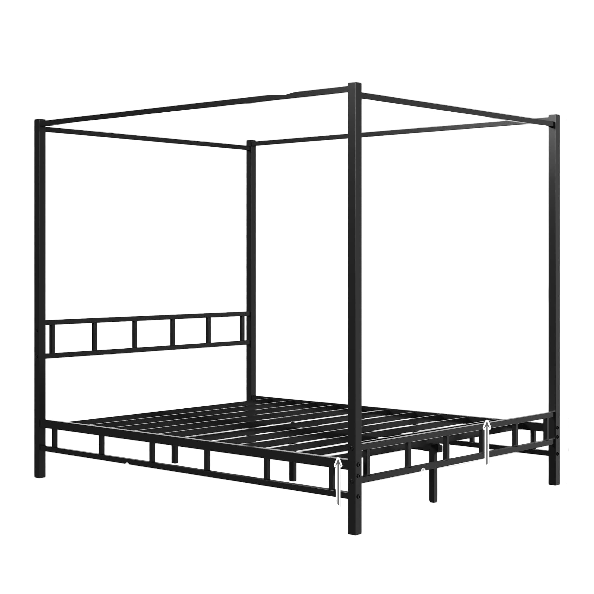 Bed Frame Queen with Headboard and Footboard, Mattress Foundation Platform