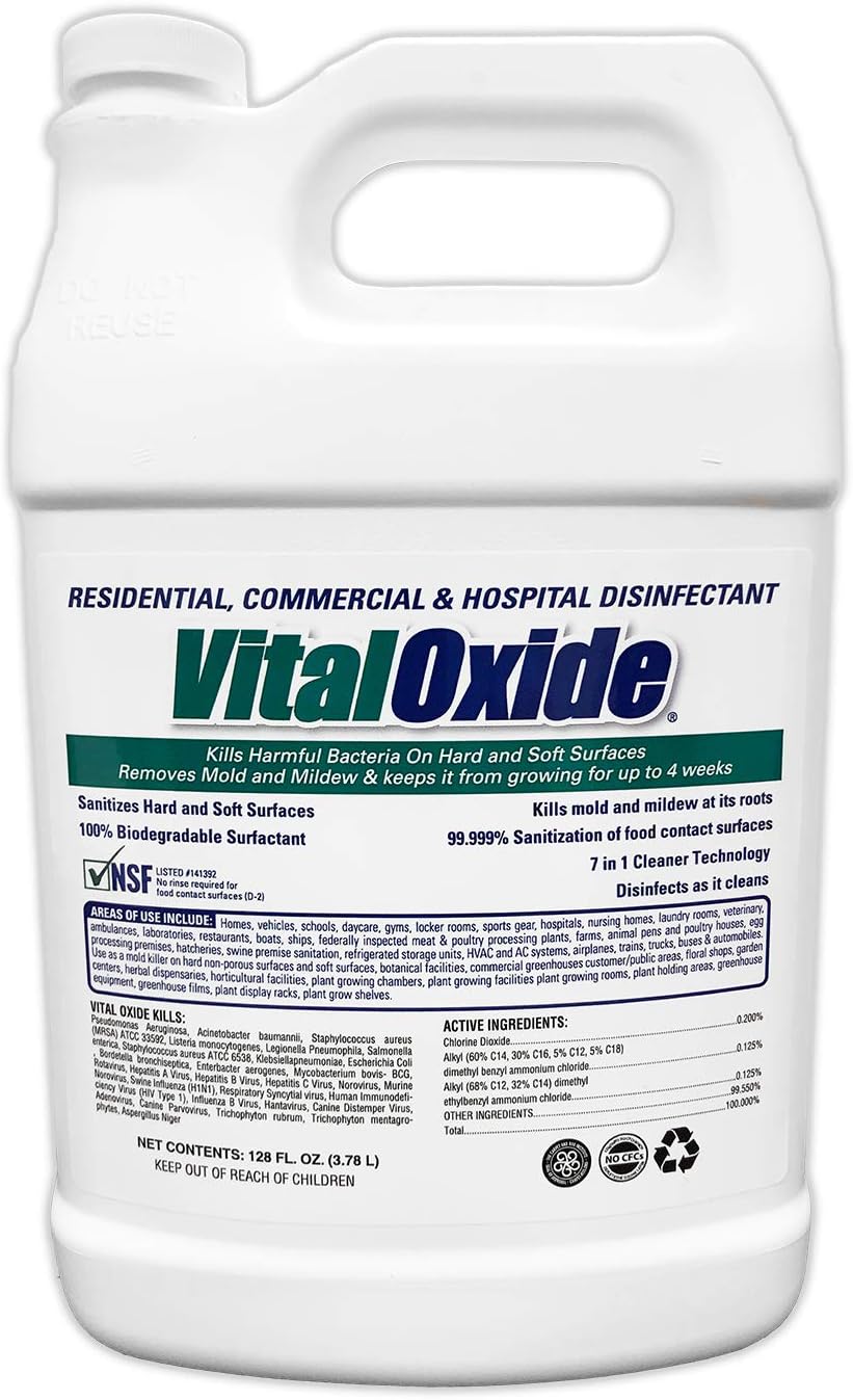 Disinfectant, Deodorizer, Cleaner, Food-Contact Sanitizer, Virucide