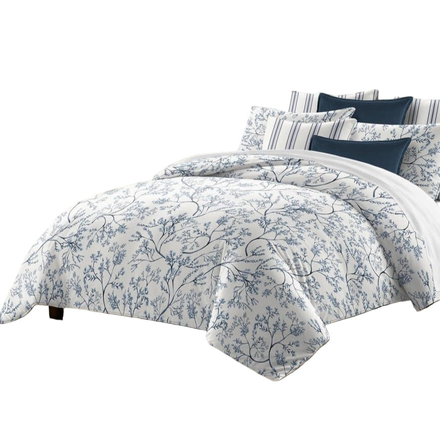 8-Piece French Country Style Soft Cotton Comforter Set King Size