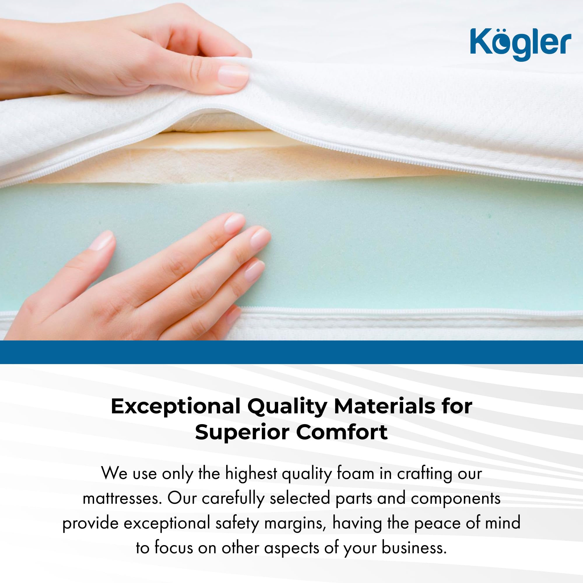 Kogler Innerspring Hybrid Semi-Truck/RV Mattress - 7" Trucker Mattress, 36x80