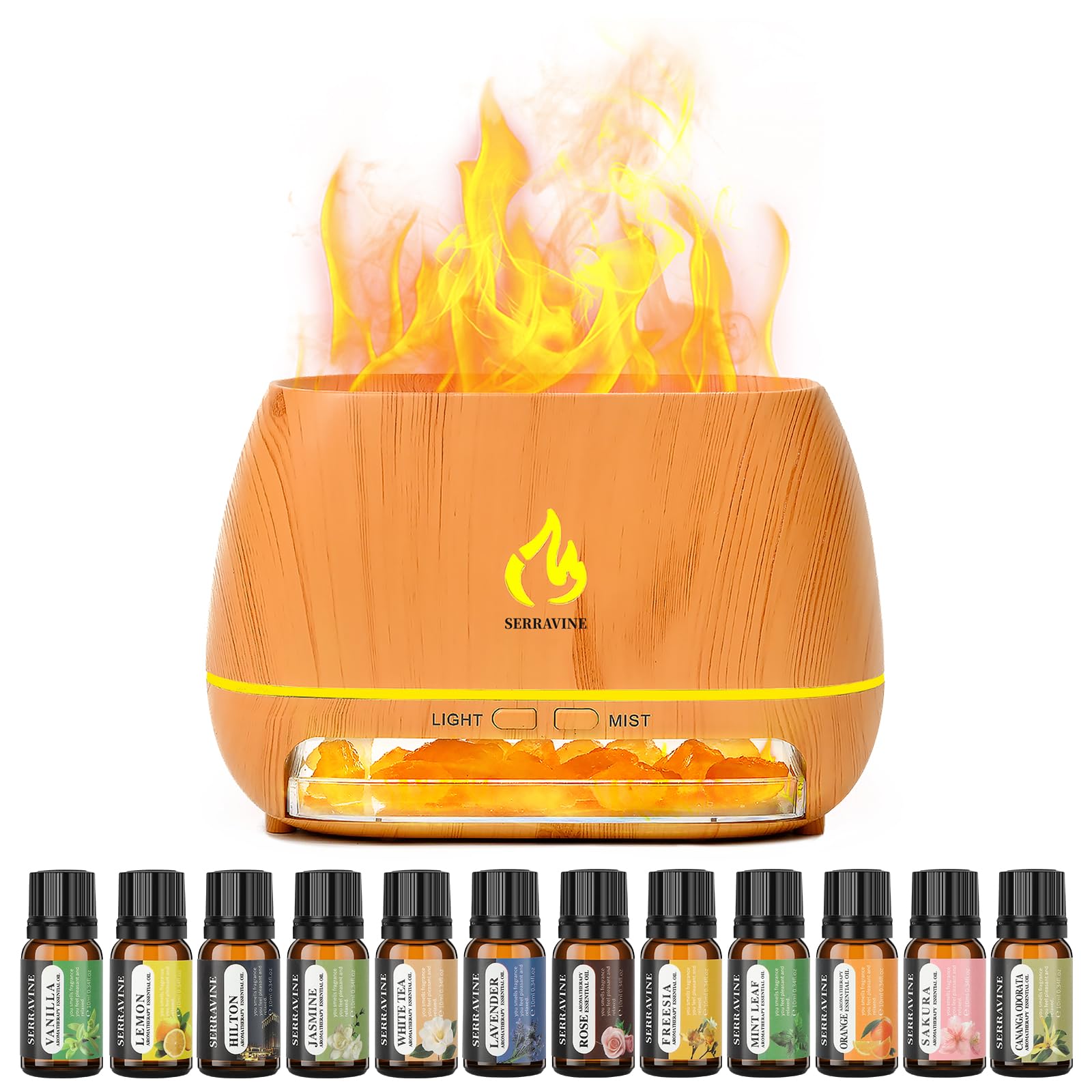 Essential Oil Diffuser Set with 12 Best Aromatherapy Oils, Gift Box