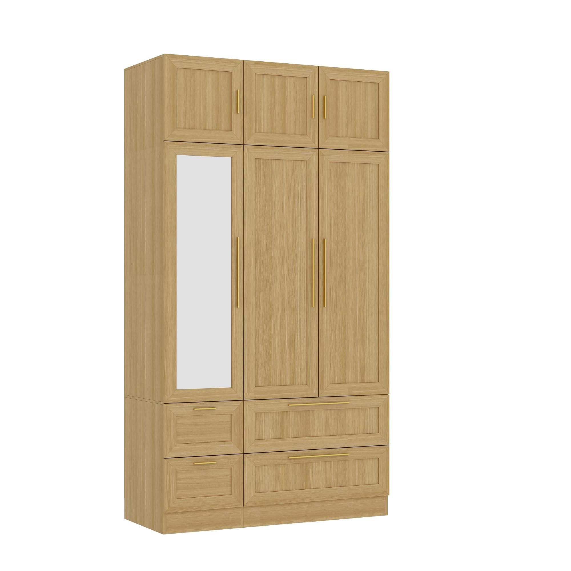 47" Almirah for Clothes, Tall Storage Wardrobe Closet Cabinet