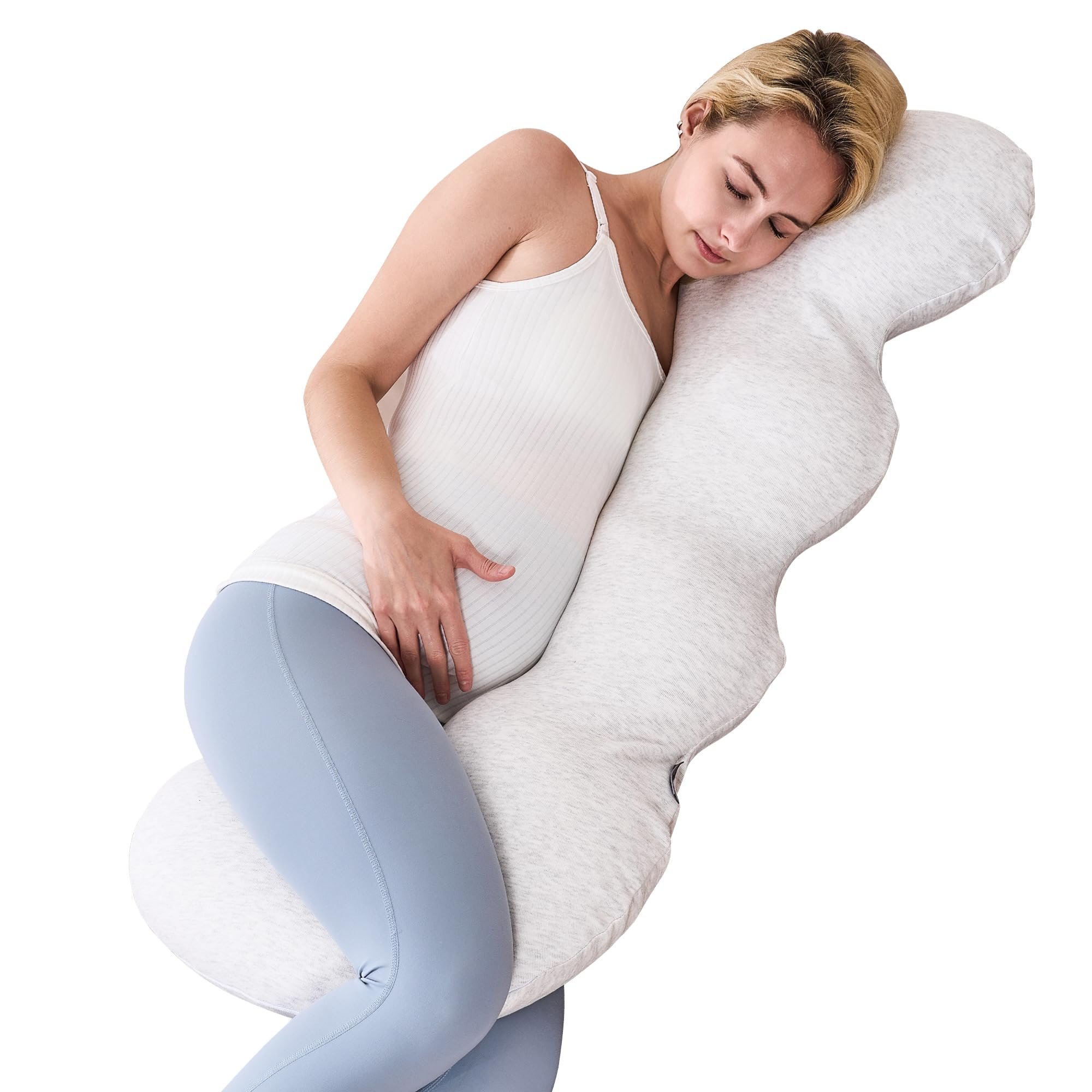Pregnancy Pillows for Side Sleeping, Memory Foam J
