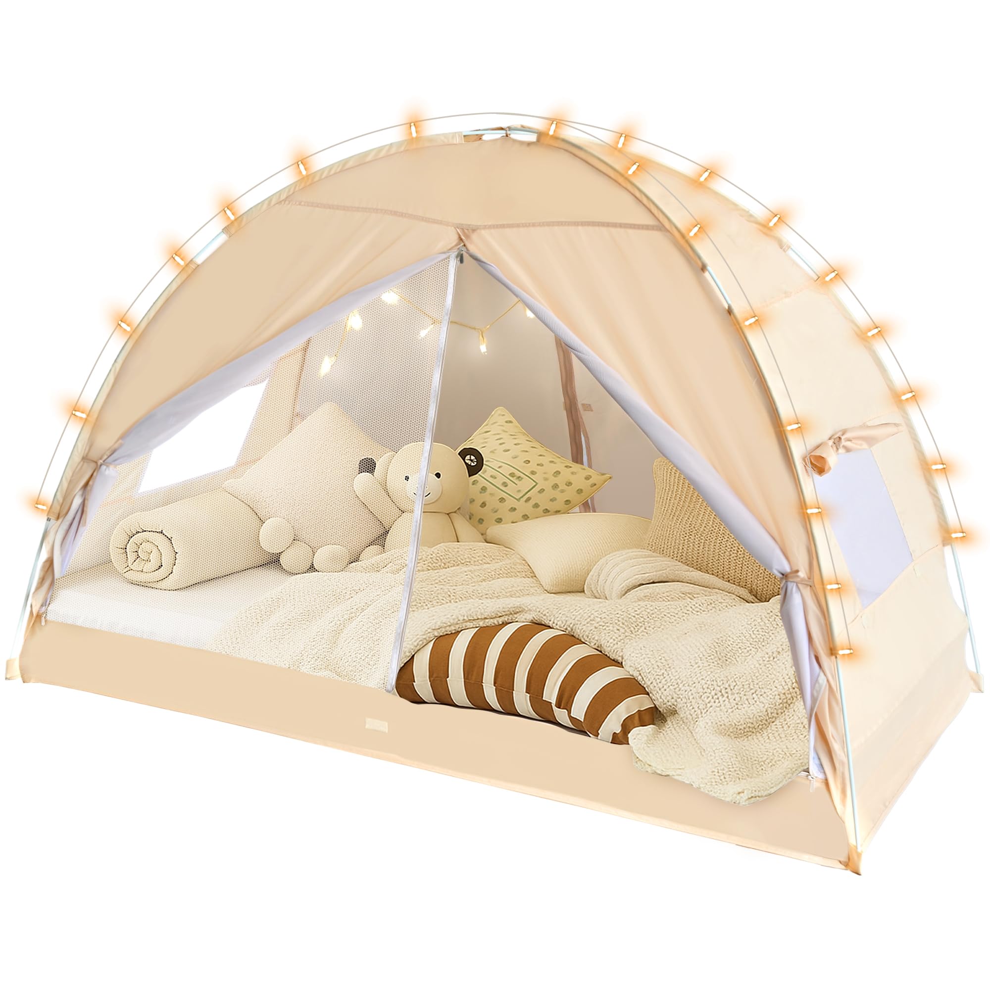 Bed Canopy for Kids/Adults,Mosquito Net & Privacy Tent 2-in-1 Bed Tent