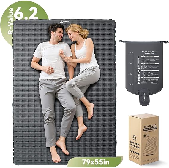 Sleeping Pad with 6.2 R-Value, Ultralight Camp Mattress