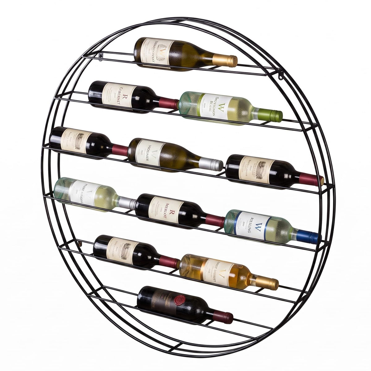 Wall-Mounted Wine Rack – 6-Tier, 12-Bottle