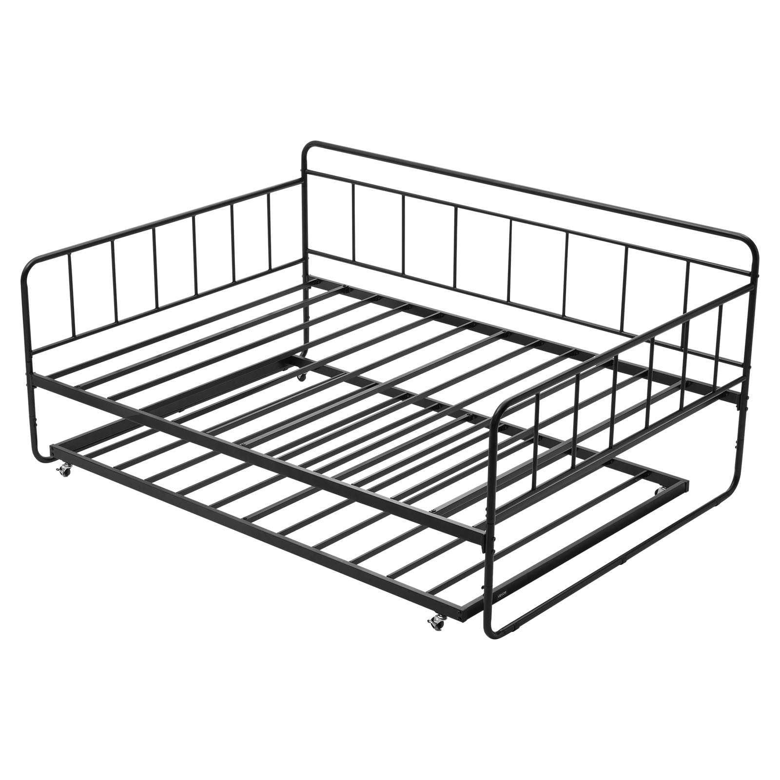 Size Daybed Frame, Day Bed with Trundle, Heavy Duty Metal Platform