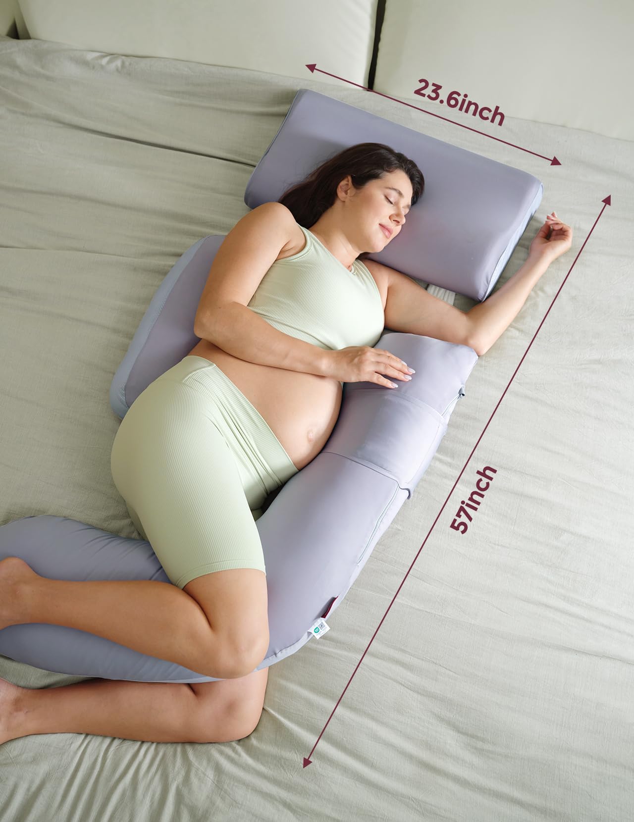 Pregnancy Pillow with Cooling Cover