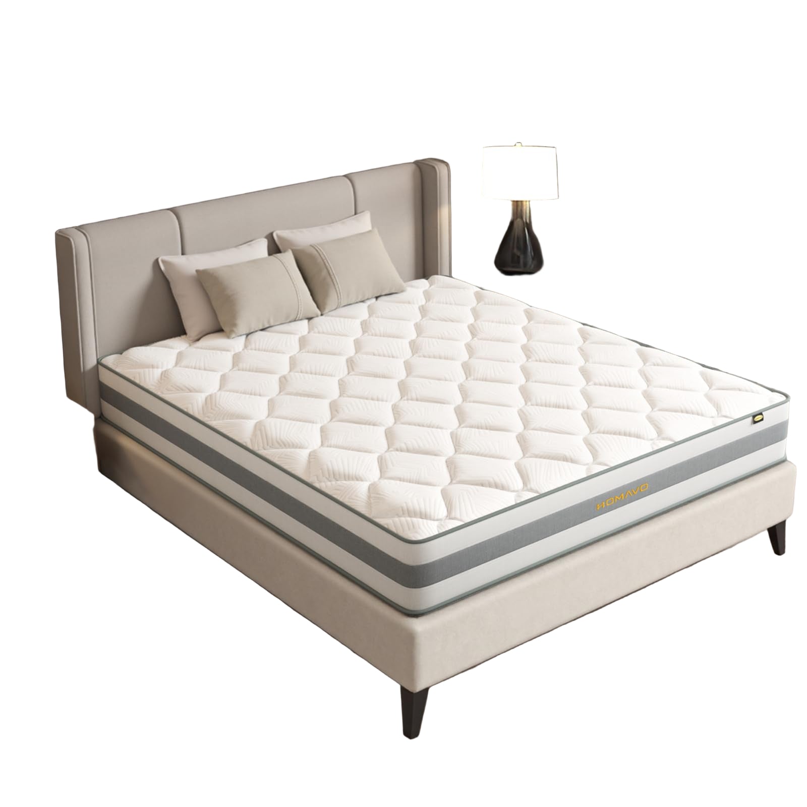 King Mattress,12 Inch Hybrid Memory Foam Medium Feel King Size Bed in a Box