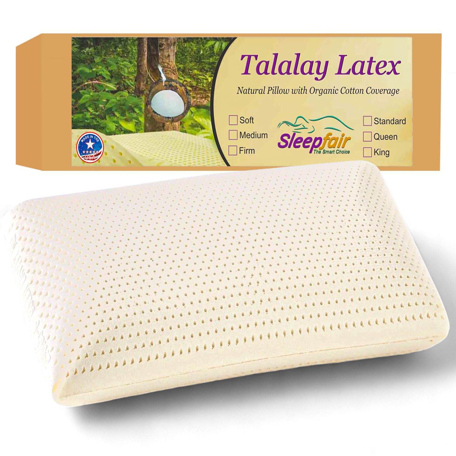 Latex Pillows Natural Latex Pillow for Neck Pain Relief Soft Latex
