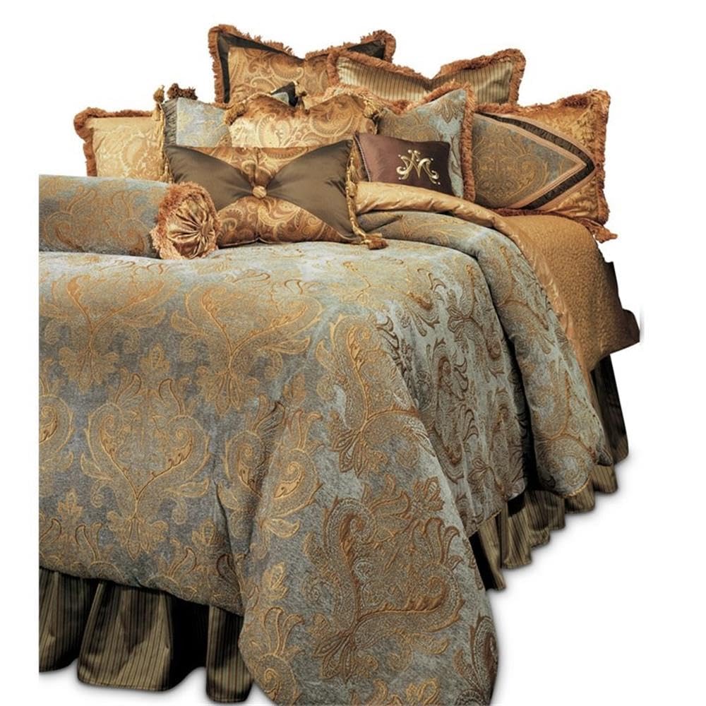 Elizabeth 13 Piece Comforter, King, Aqua
