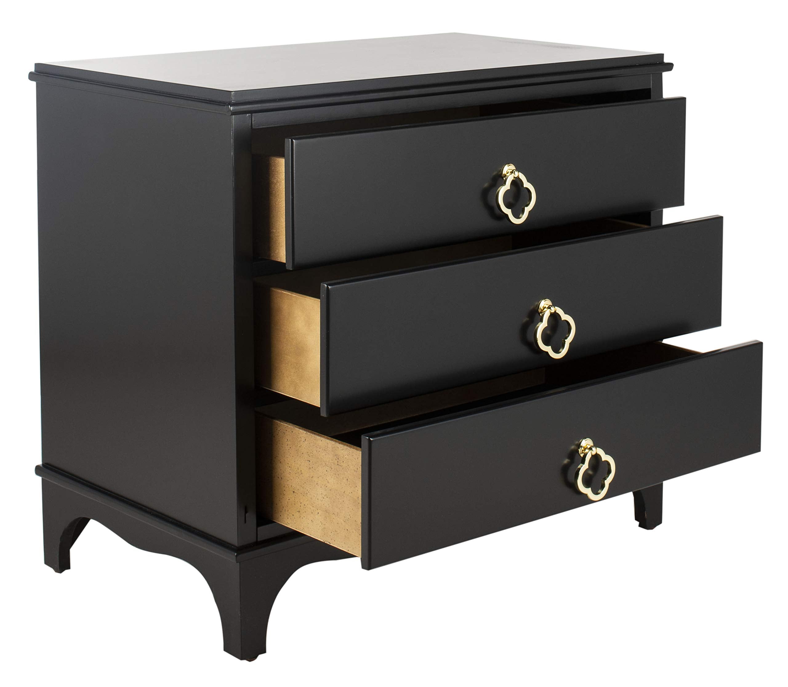 Home Collection Hannon 3 Drawer Contemporary Nightstand End Table