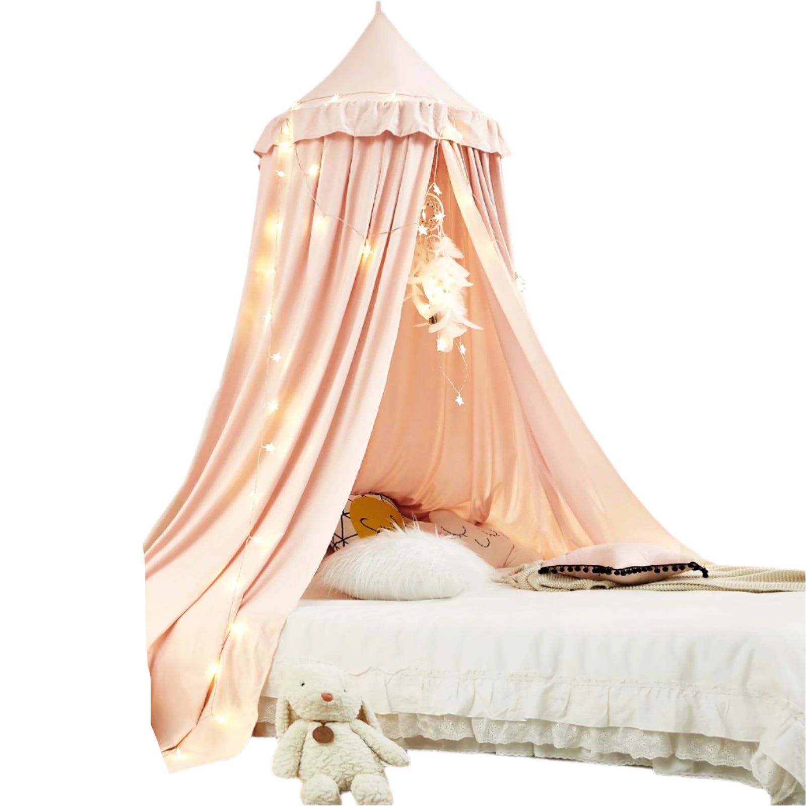 Decor Canopy for Kids Bed, Soft Smooth Playing Tent Canopy Girls Room Decoration