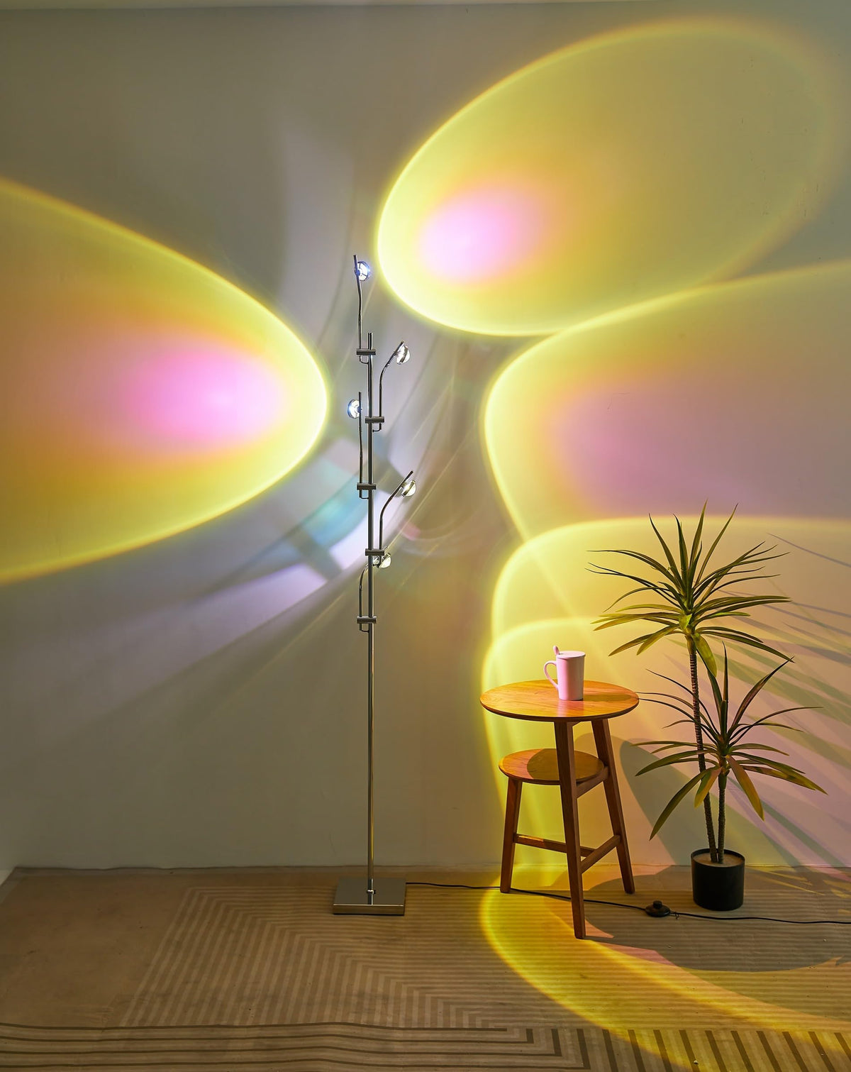 5-Head Sunset Projection Floor Lamp with Color Filters