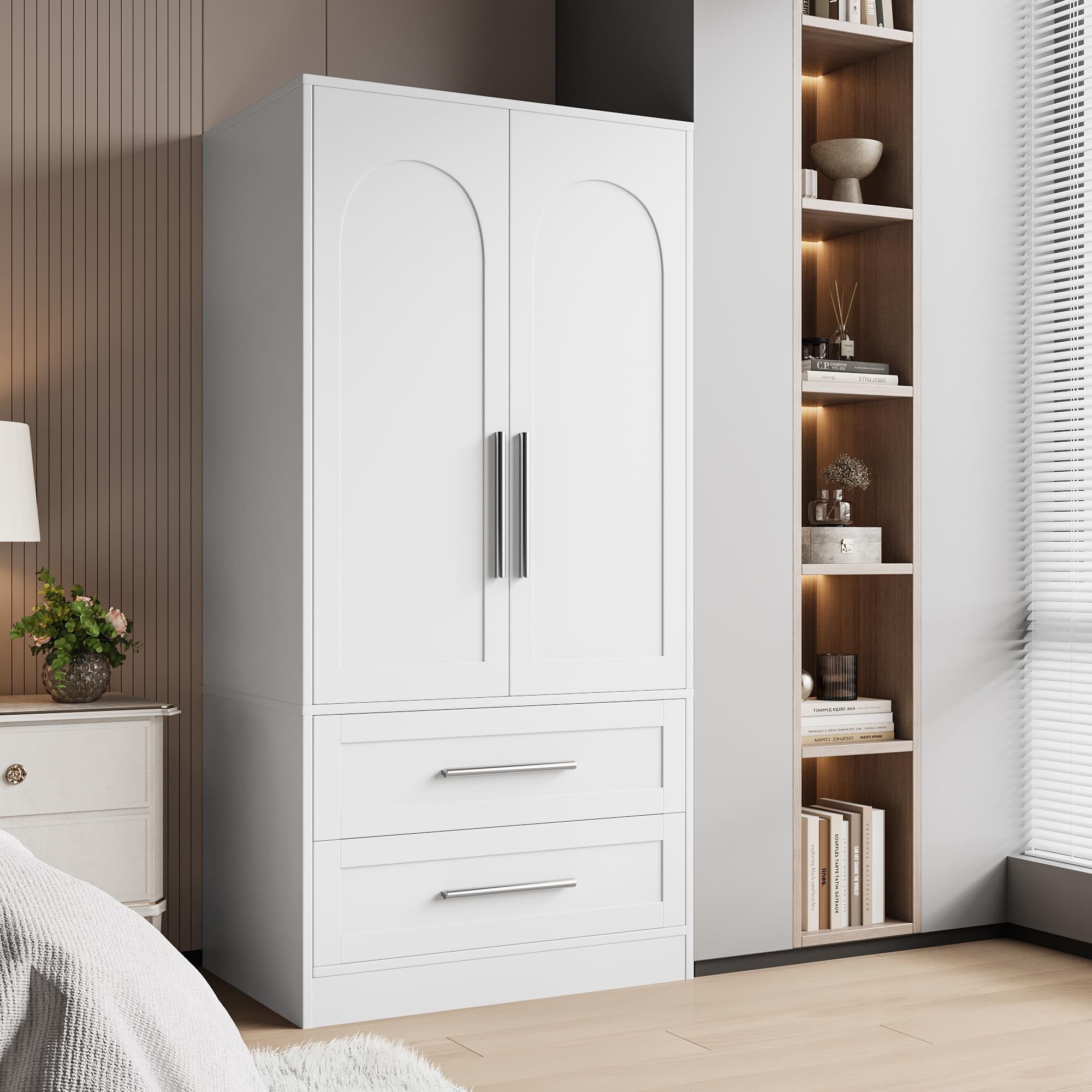 Armoire Wardrobe Closet with Drawers
