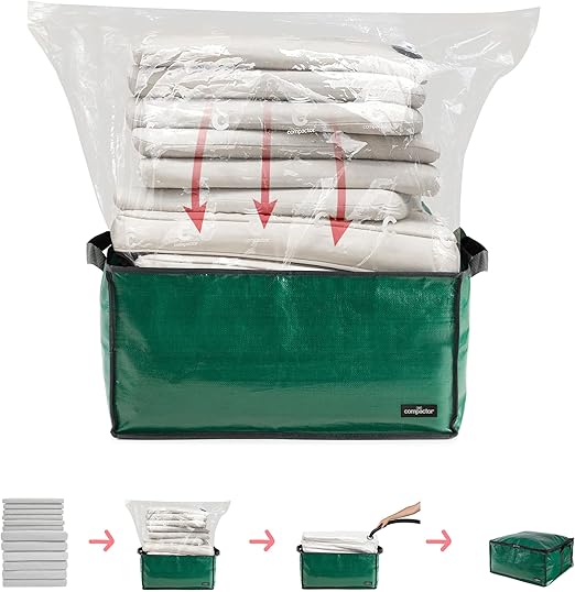 Double Duty Defense Giant Vacuum Storage Bags + Weatherproof Box for Outdoor
