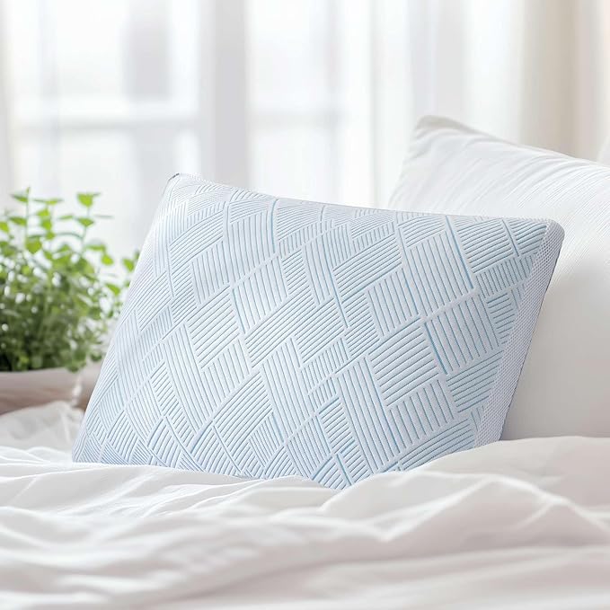 Shredded Memory Foam Cooling Soft Bamboo Viscose Pillows King Set of 2