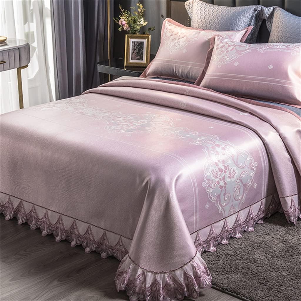 Ice Silk Mats Washable and Foldable Three-Piece Summer Air-Conditioning Bed Skirt