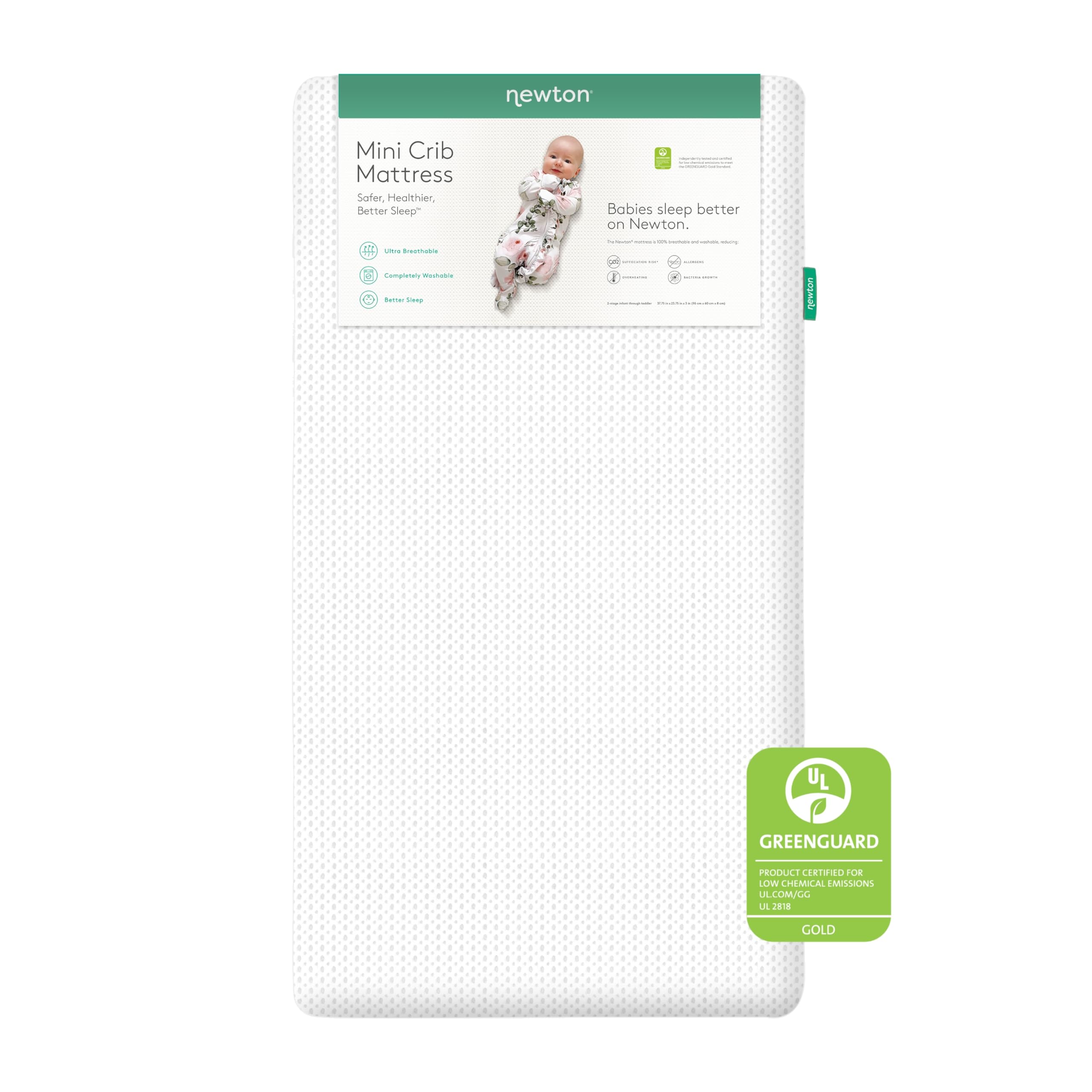 Mini Crib Mattress 24" x 38" - Ultra-Breathable Proven to Reduce Suffocation Risk
