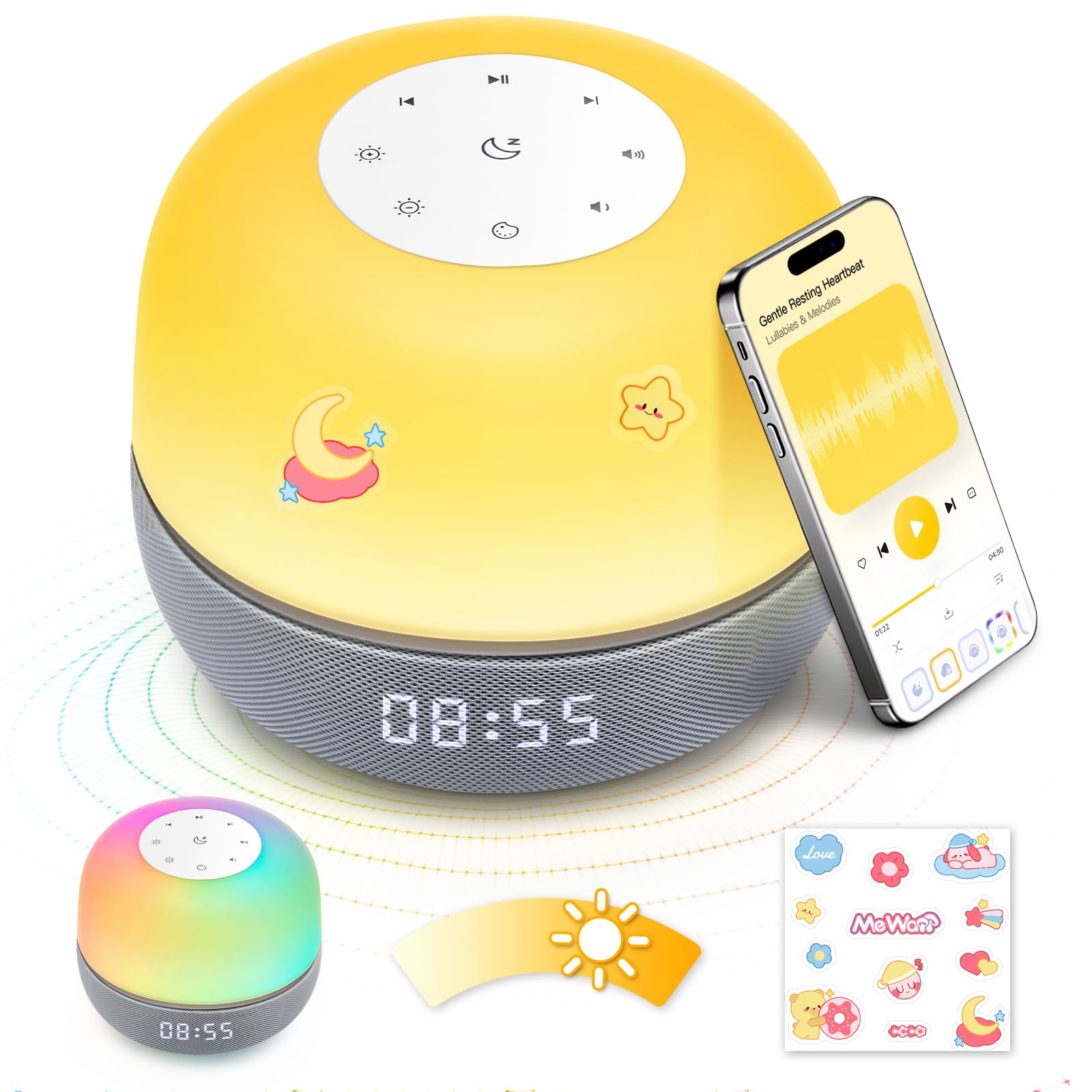 White Noise Sound Machine with Sunrise Alarm & App Control
