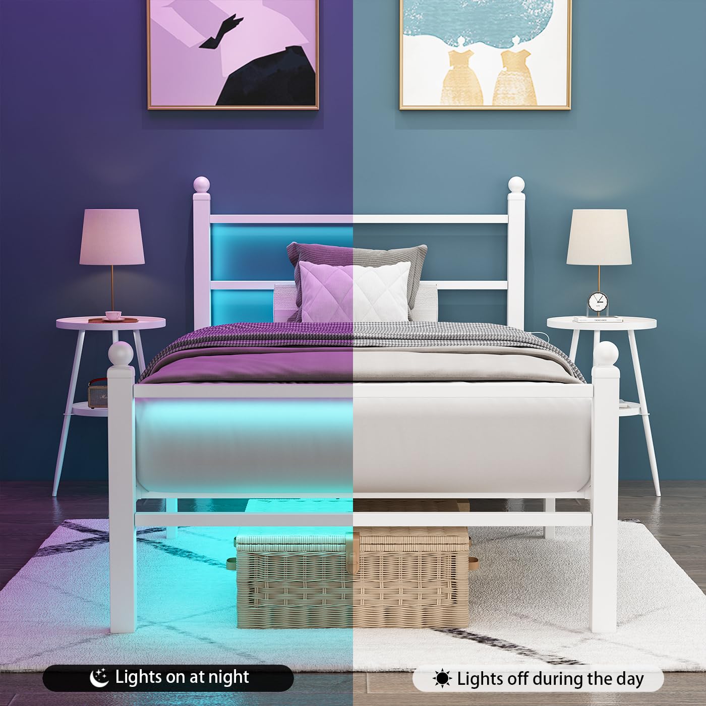 Twin Bed Frames with Headboard and Footboard