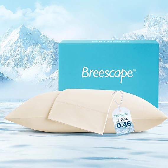 Cooling Pillow Cases King Size - BlendTek™ Dry & Cool Technology for Hot