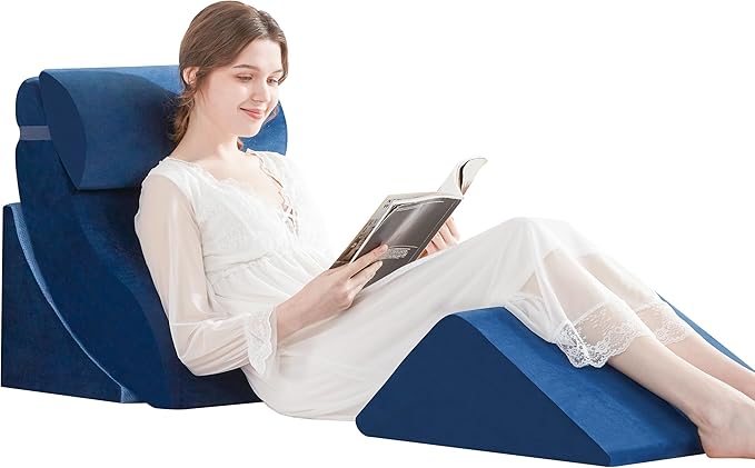 5PCS Orthopedic Bed Wedge Pillow Set for After Surgery, Memory Foam for Sleeping