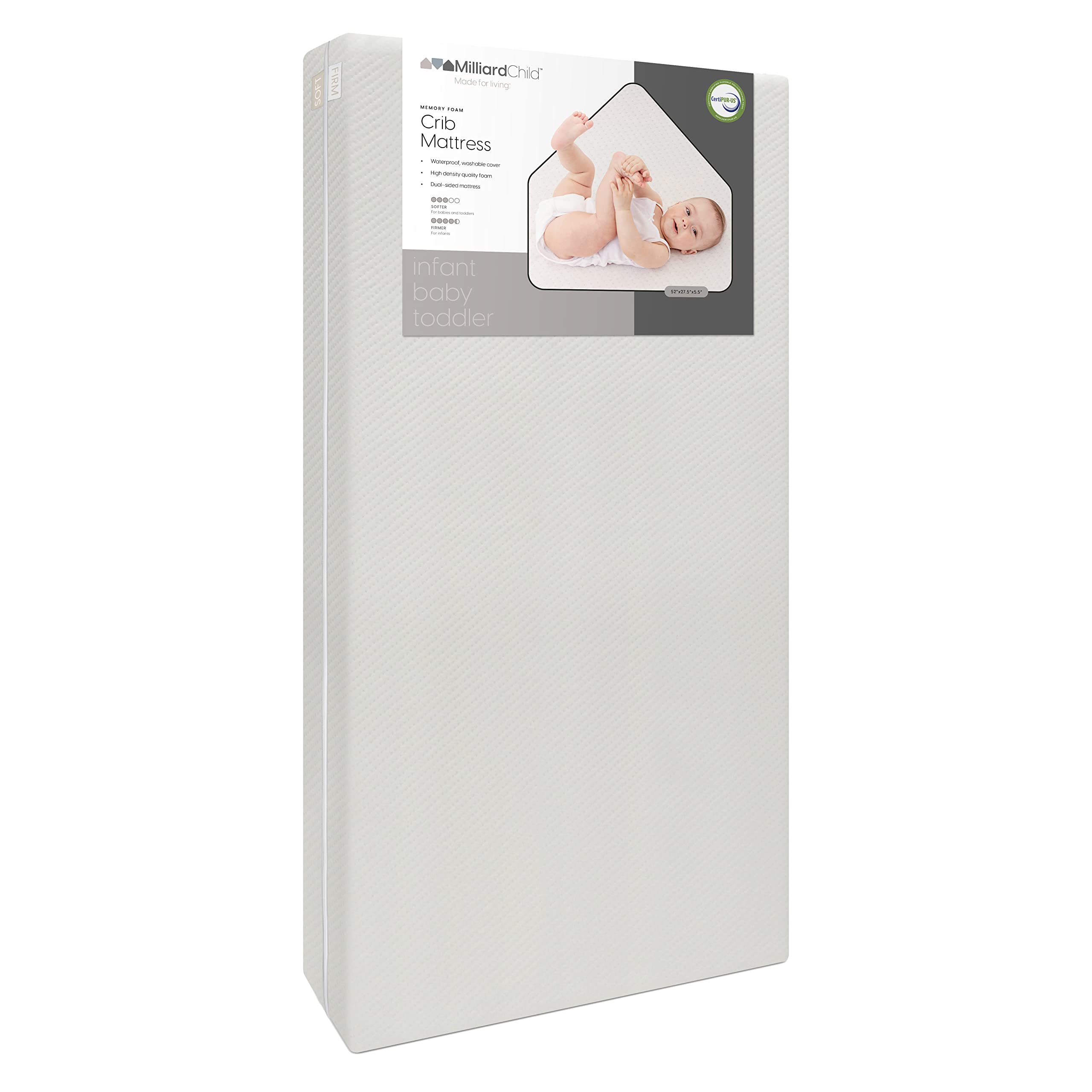 Premium Infant Crib and Toddler Mattress, CertiPUR-US Certified
