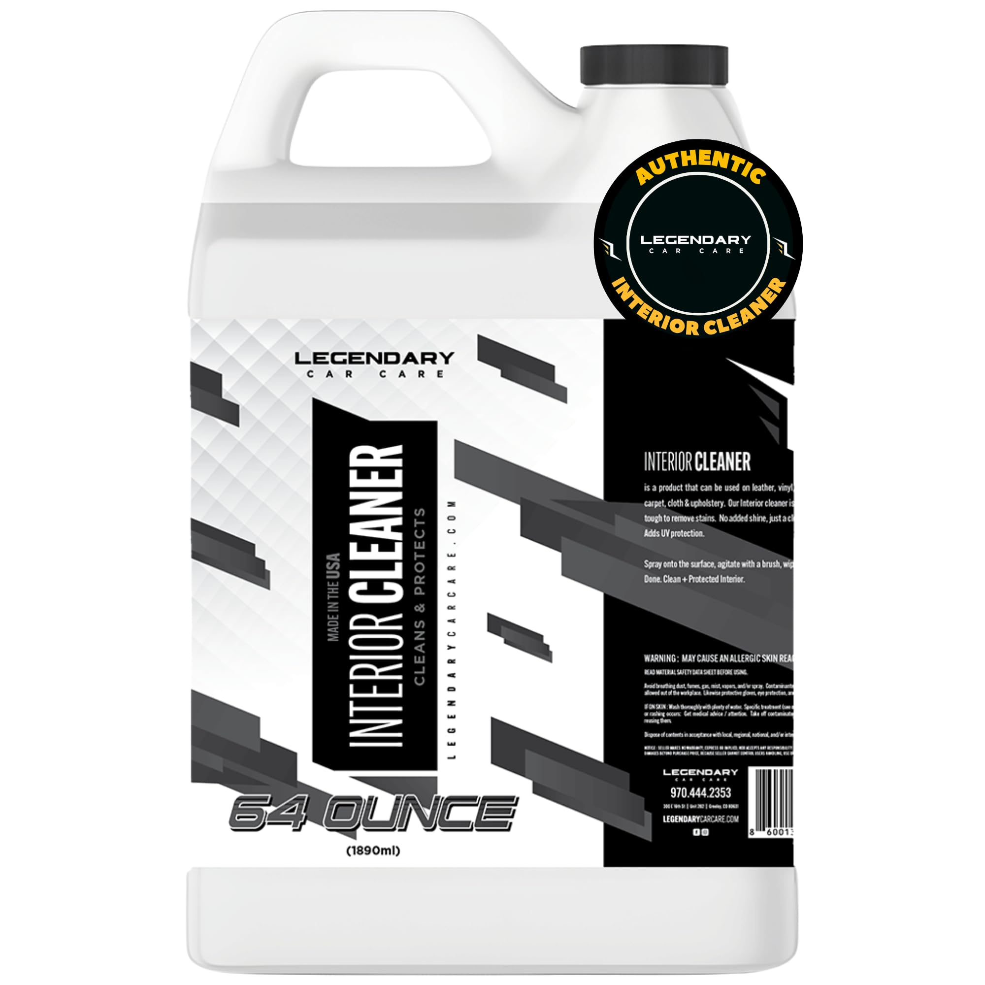 All Purpose Interior Detailer & Carpet Cleaner for Cars - Safe on Leather, Plastic