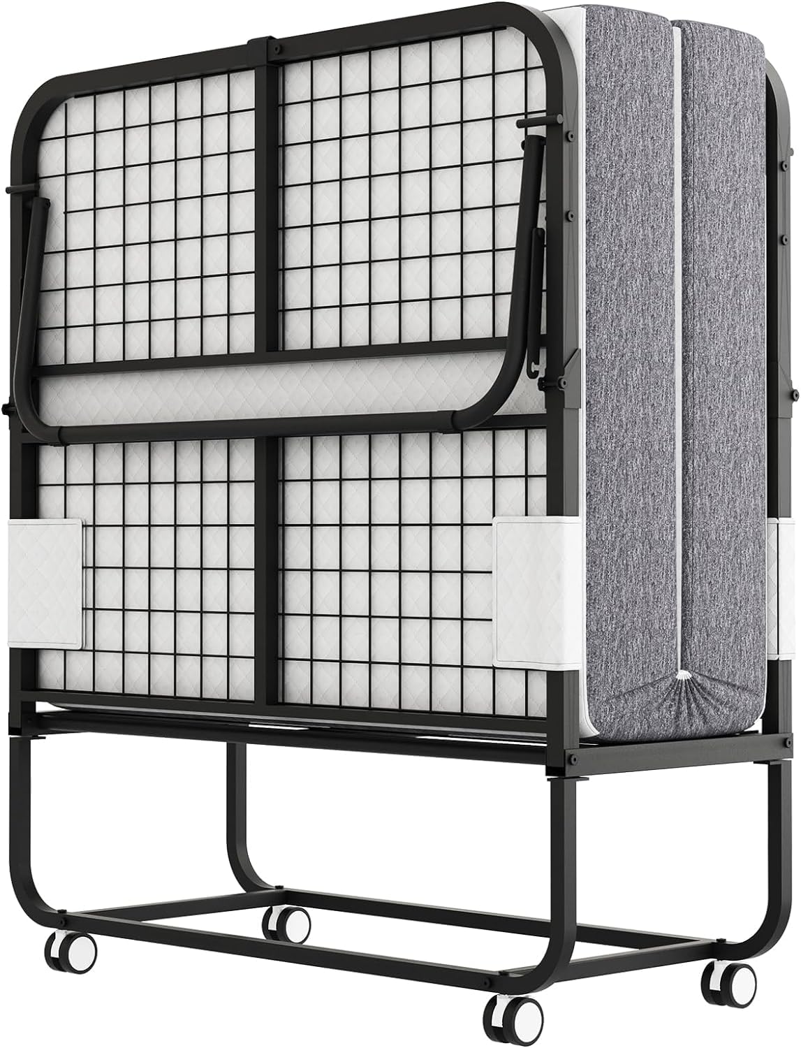 Folding Bed with Mattress for Adults, Large Size 75" x46'' Roll Away Foldable