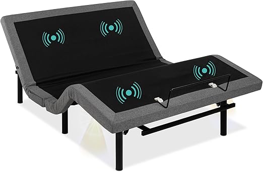 Ergonomic Twin XL Size Adjustable Bed Frame, Electric Base w/Wireless Remote Control