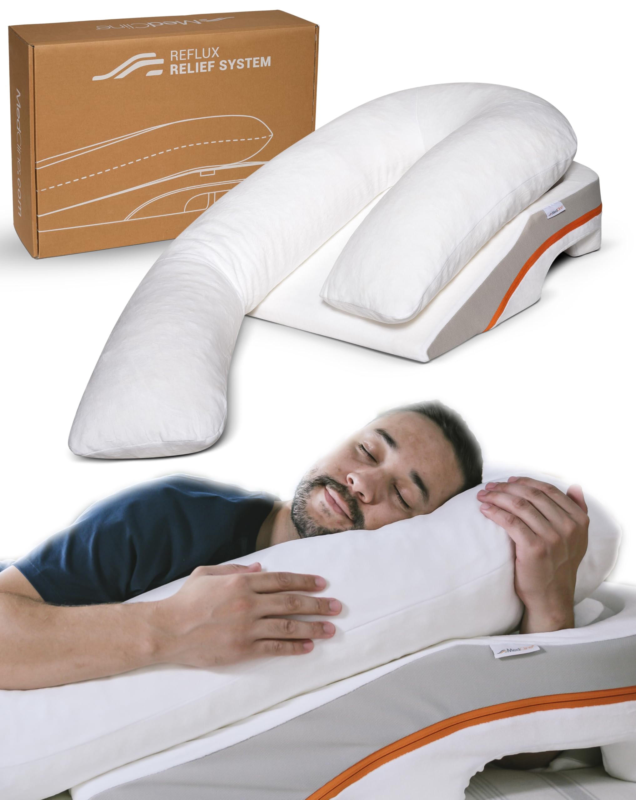 Reflux Relief System, Bed Wedge Pillow for Acid Reflux and GERD Relief