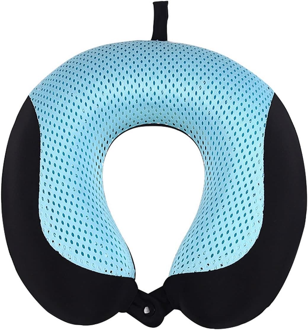 Travel Pillow 100% Pure Memory Foam Neck Pillow for Airplanes, Comfortable