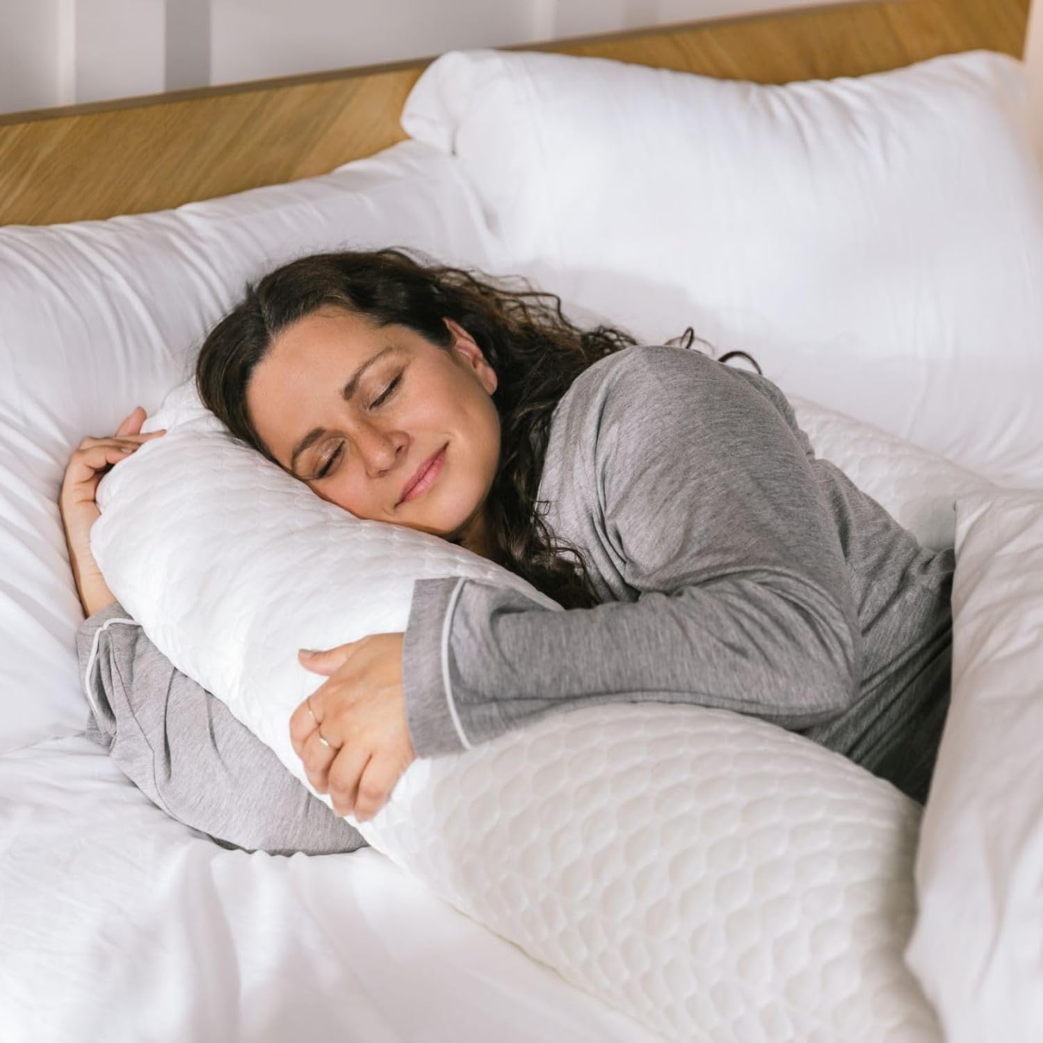 Cooling Body Pillow for Side Sleepers, Full-Body Support Pillow